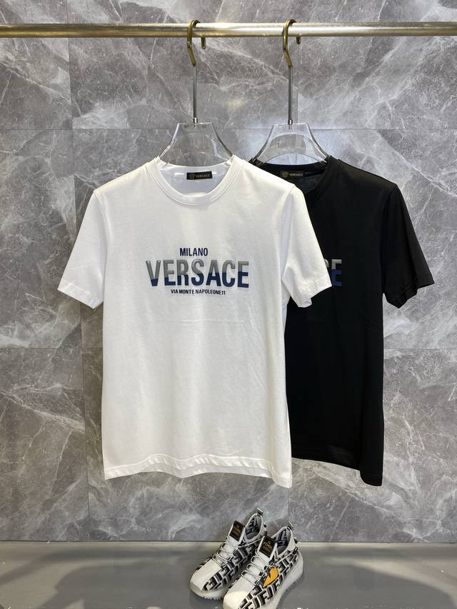 versace Versace 2025Ss Spring And Summer High Quality Mercerized Cotton Short
