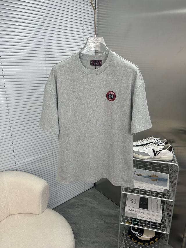 gucci 2025 Spring And Summer New High-Weight Heavy Round Neck Short-Sleeved I