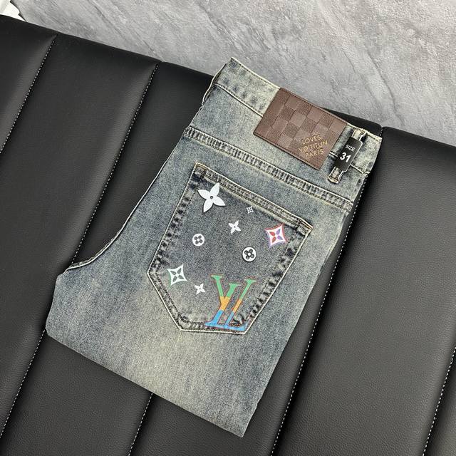 lv The Latest Men's Jeans Launched In Spring And Summer 2025. Customized Heav