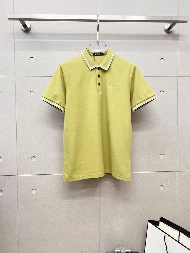 boss 2025 New Summer Men's Lapel Polo Shirt Unlocks Italian Elegance. The Col