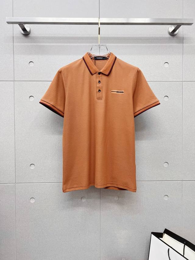 Zegna 2025 Summer New Men's Lapel Polo Shirt Unlocks Italian Elegance. The Colla