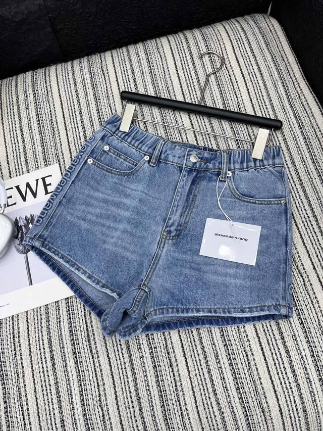 Hot Item In Stock Original Custom Alex * Side Embossed Series Denim Shorts Using