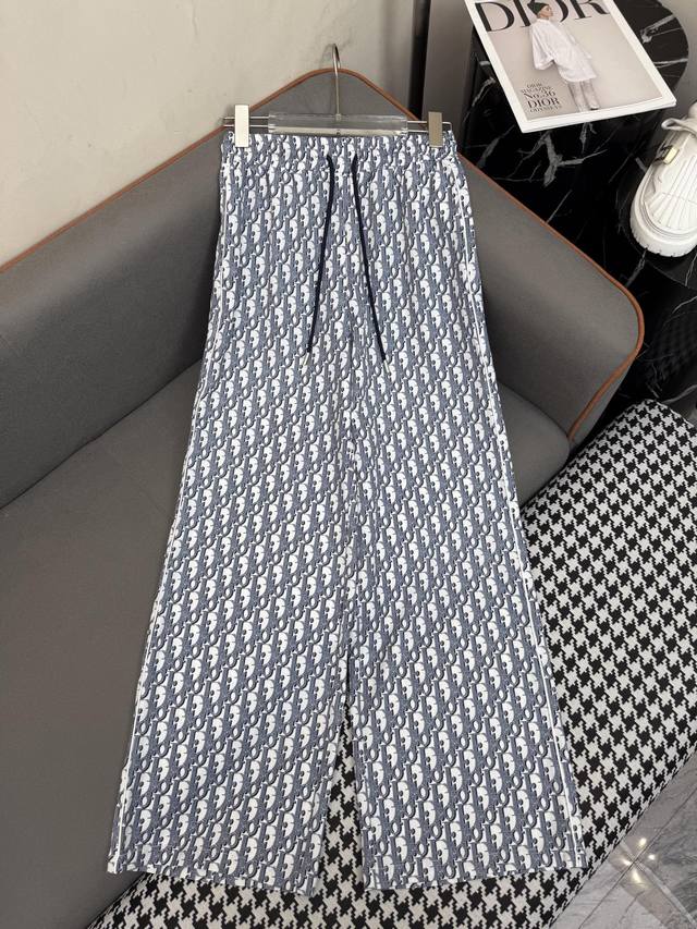 dio* 25Ss New Wide-Leg Pants Old Flower Pattern Printed Fabric Fashionable An