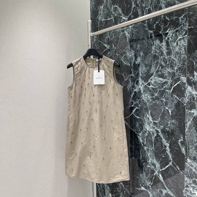 Moncler 25 New Summer Sleeveless Dress Ready-Made With Handmade Rivet Decoration