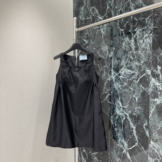 25 Summer New Inverted Triangle Logo Sleeveless Vest Dress Made Of Customized