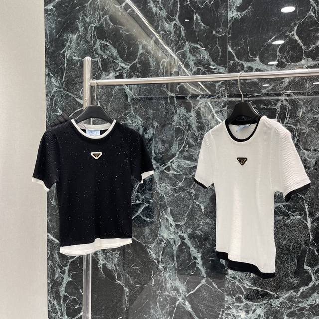 25 Summer New Style Sequined Knitted Short Sleeves With Sequins Embellishment