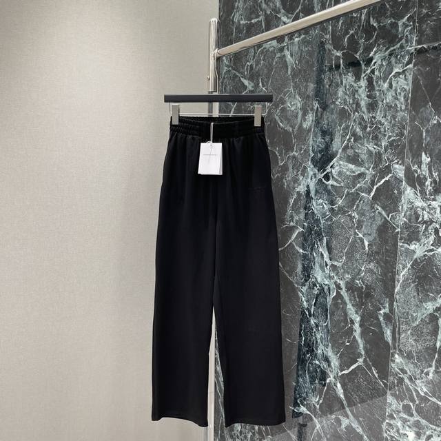 King 25 Summer New Elastic Waist Wide Leg Trousers Classic Logo Embroidered Lett