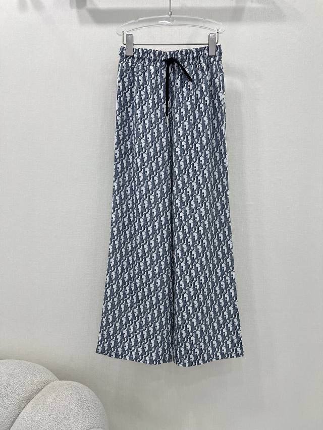 dio*25 New High-Waist Loose Trousers With Full-Length D-Brand Monogram Prints