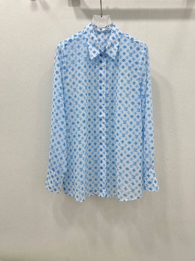 louis Vuitti* 25 New Lapel Shirt With Dopamine Color Printing All Over The Bo