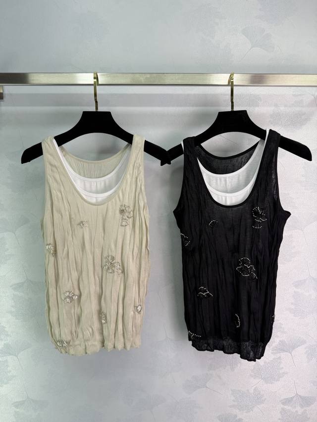 Niche * Hand-Beaded Knitted Two-Piece Vest. The Official Website Selects Plant F