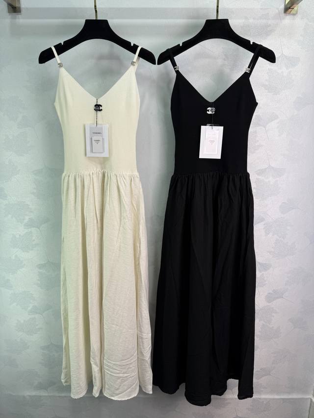 chane*2025 New Arrivals Knitted Patchwork Suspender Long Skirt Customized Yb