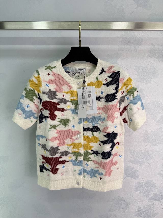 chane*2025 New Arrivals Colorful Knitted Short-Sleeved Cardigan Customized Yb