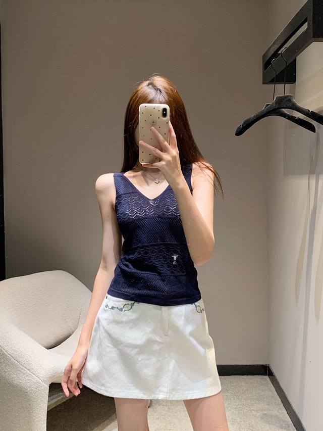 dio* 25Ss Spring And Summer New Hollow Pattern Knitted VestExclusive High-Edi