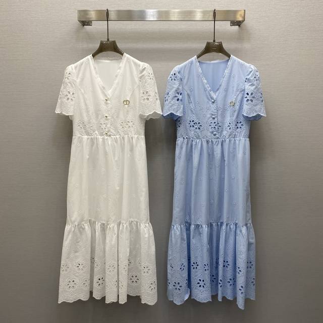 di* 25Ss Heavy Embroidery Long Waist Fashion Dress Premium Fabric Color: Pict