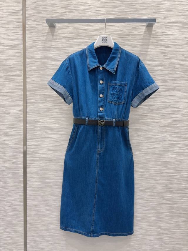 loe W*E 2025Ss New Denim Dress Positioning Active Fermentation Washing Eye-Ca