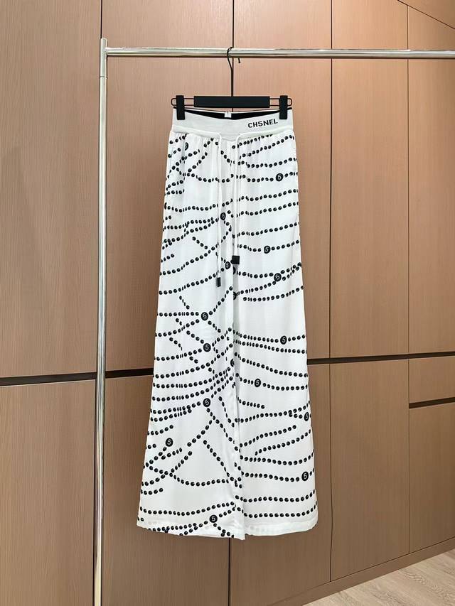 Hot Item In Stock Original Quality Chane* 25 New Style Ribbon Printed Casual Pan