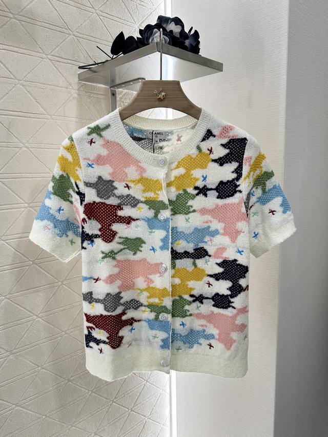 chane*2025 New Arrivals Colorful Knitted Short-Sleeved Cardigan Customized Yb