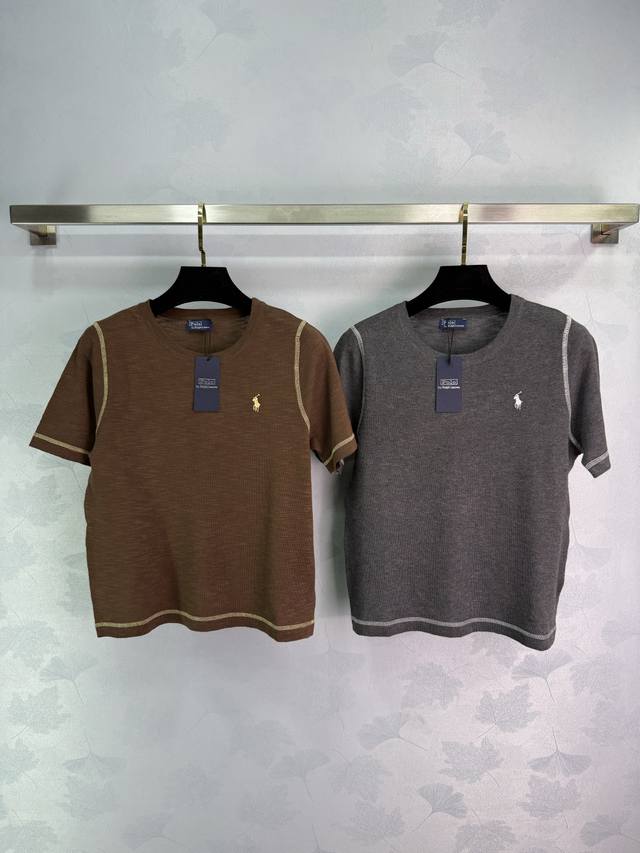 Ralph Lauren*2025 New Products On The Shelves Visible Stitch Knitted Top Custom