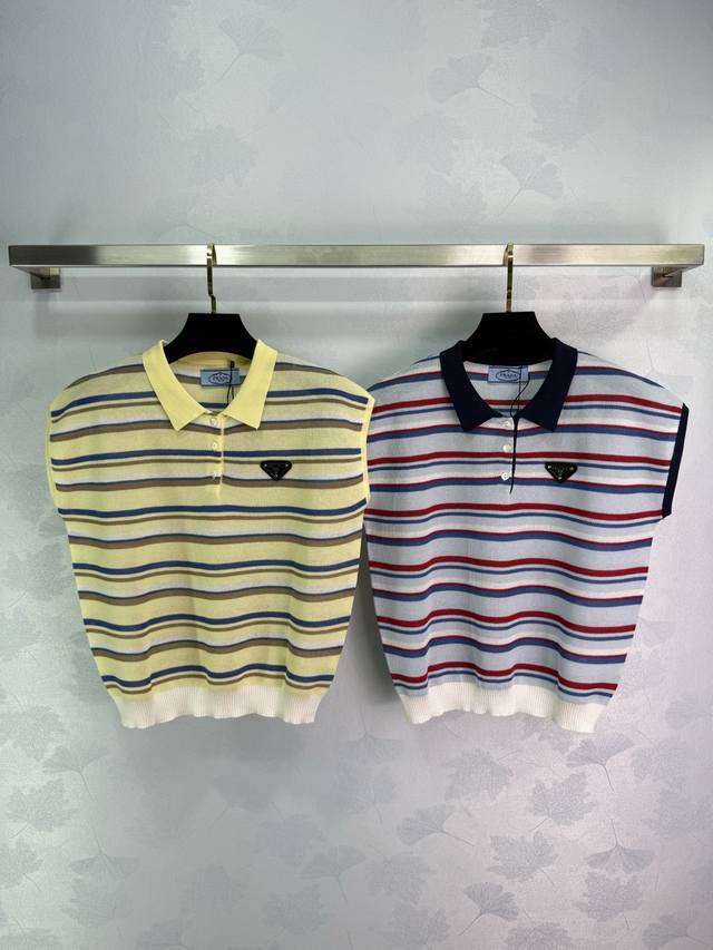 25 Summer Prad* Skin-Friendly, Cool And Breathable Silk Linen Polo Collar Ela