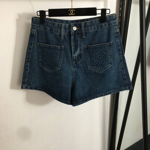 Style No. 20253171 Loew* New Logo Jacquard Pocket All-Match Denim Shorts Blue S-