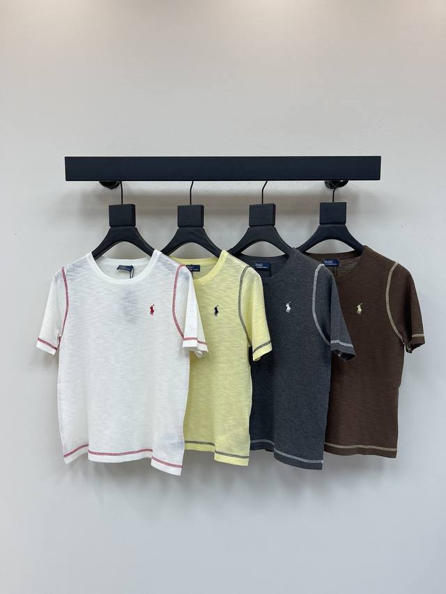 ralph Lauren*Lalf 25 New Polo Open-Stitch Knitted Short-Sleeved Top, Custom-M