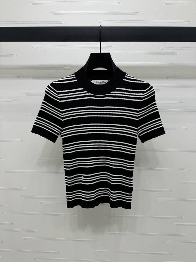 New Original High-End Quality Dio* 2025 Spring And Summer New Series Striped Kni