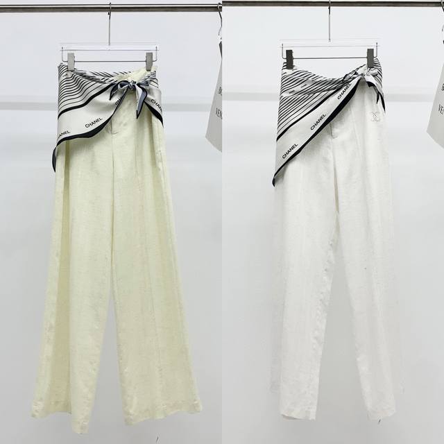 Popular Item In Stock Original Quality Chan* 25 New Linen Embroidered Casual Pan