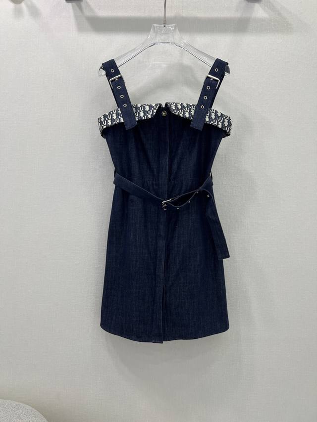 dio*25 New Off-Shoulder Design Suspender Denim Dress, A Must-Have Item For Yo