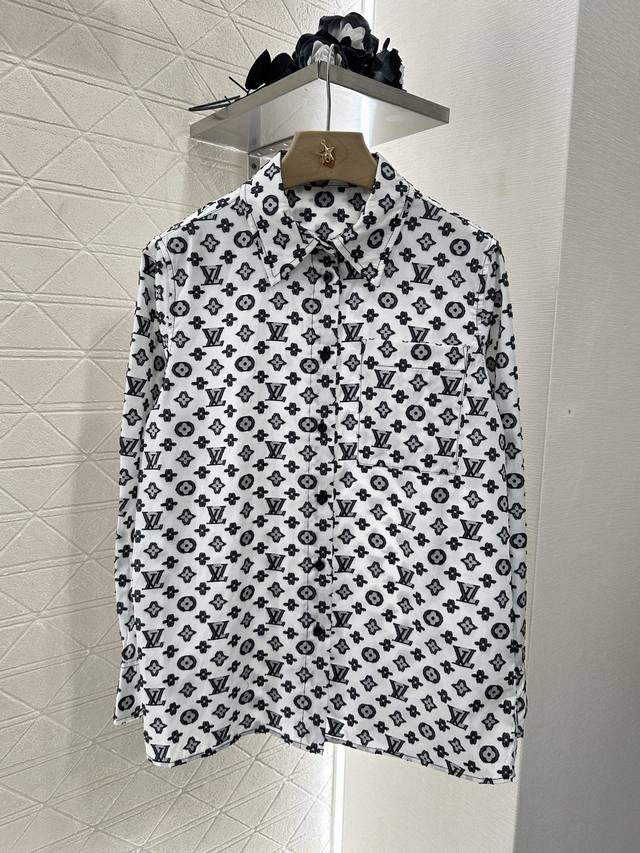 louis Vuitto*2025 New Arrivals Jacquard Silhouette Shirt Shorts Set Shirt Is