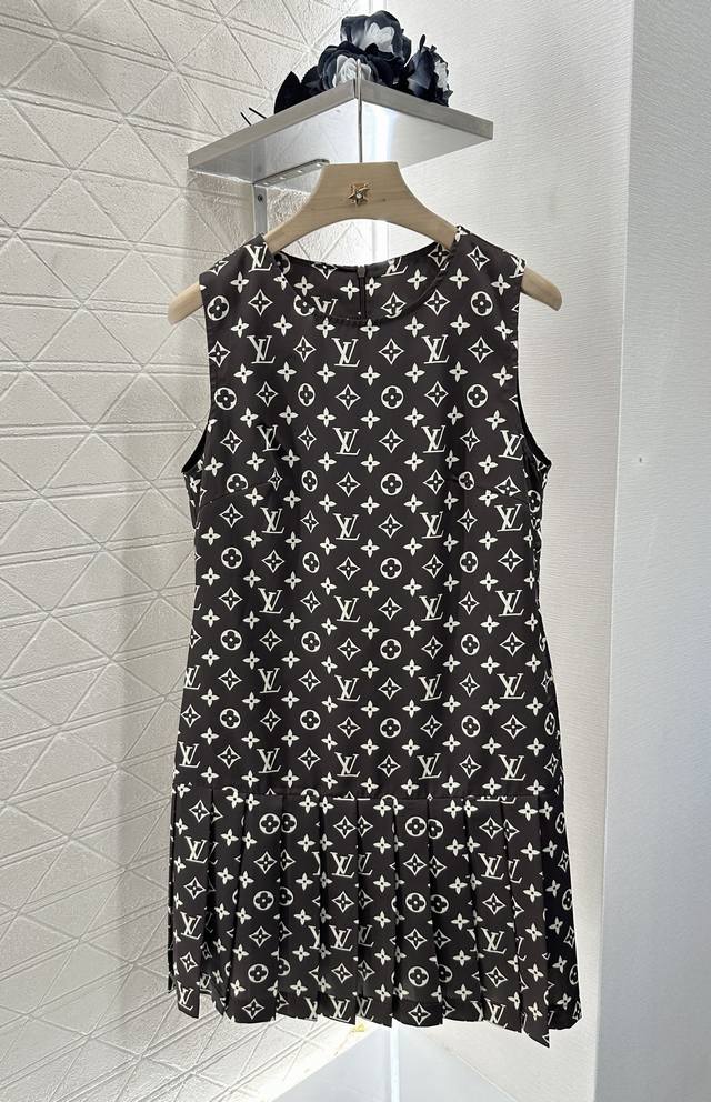 louis Vuitto*2025 New Arrivals Printed Sleeveless Dress Customized Yb Importe