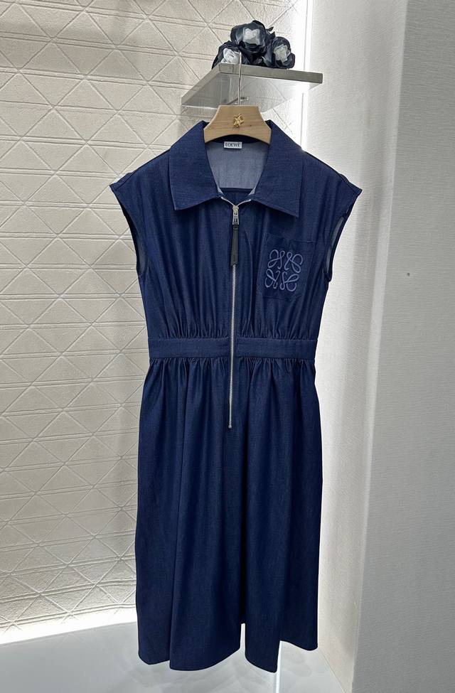 loew*2025 New Arrivals Sleeveless Denim Dress Customized Yb Twill Cotton Deni