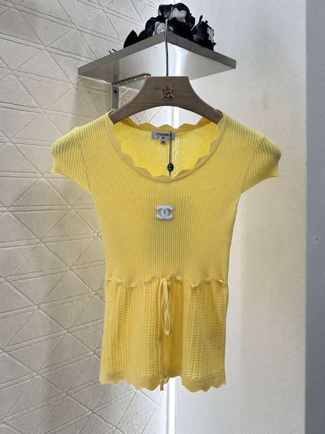 chane*2025 New Arrivals Lace Drawstring Knitted Short Sleeves Customized Yb I
