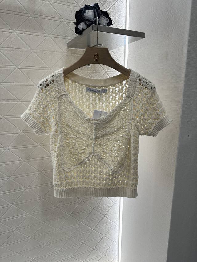 dio*2025 New Arrivals Three-Piece Hand-Crocheted Short-Sleeved Short Skirt Se
