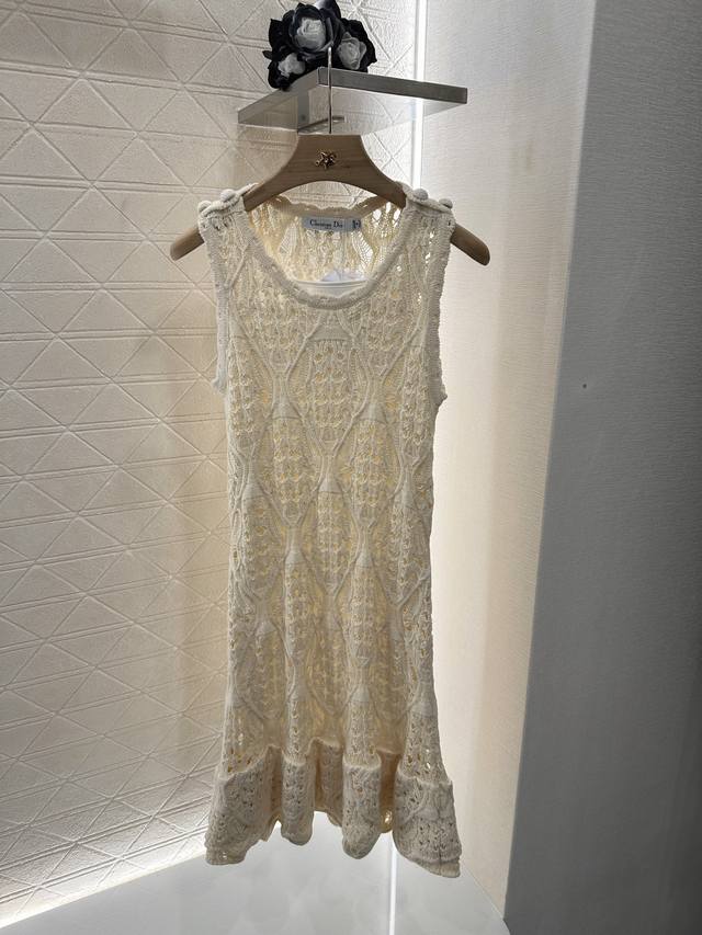 dio*2025 New Arrivals Two-Piece Hand-Crocheted Vest Dress Customized Yb Impor