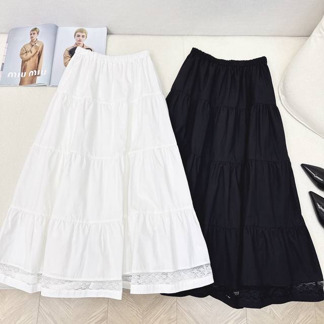 Super Beautiful Holiday Style Miu 25Ss Spring And Summer Latest Skirt Splicing L