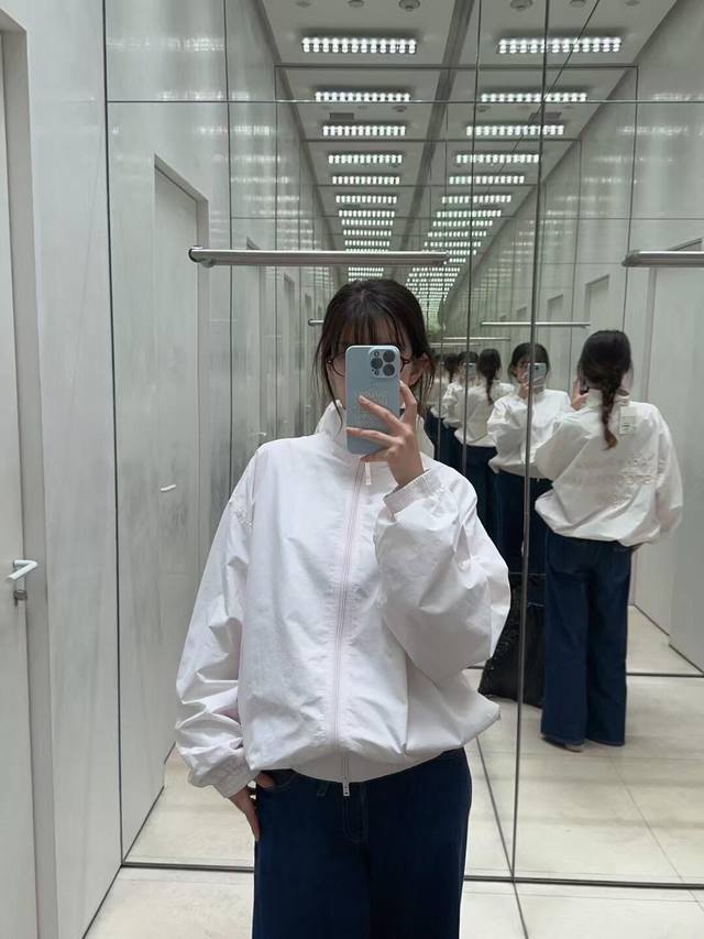 acne Studio* 25Ss Spring/Summer 1996 Embroidered Loose-Fitting Windbreaker Ja