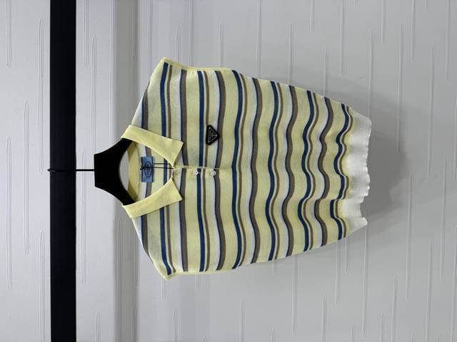 New Original High-End Quality Prad* 2025 Spring And Summer Latest Series Striped
