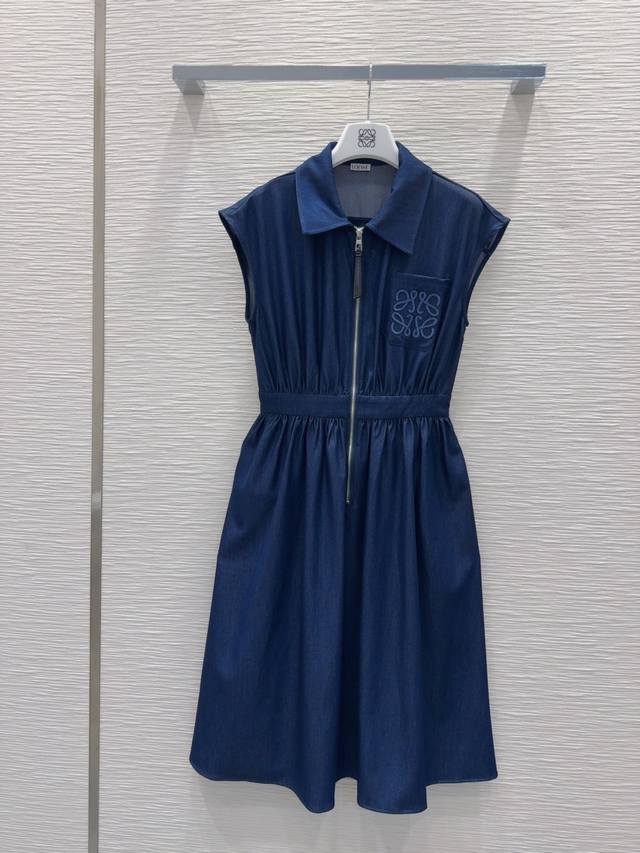 loe W* 2025Ss New Denim Dress Positioning Active Fermentation Washing Eye-Cat