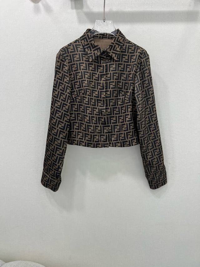 fend*25 New Summer Style, Full Double F Letter Monogram Print Shirt Skirt Sol