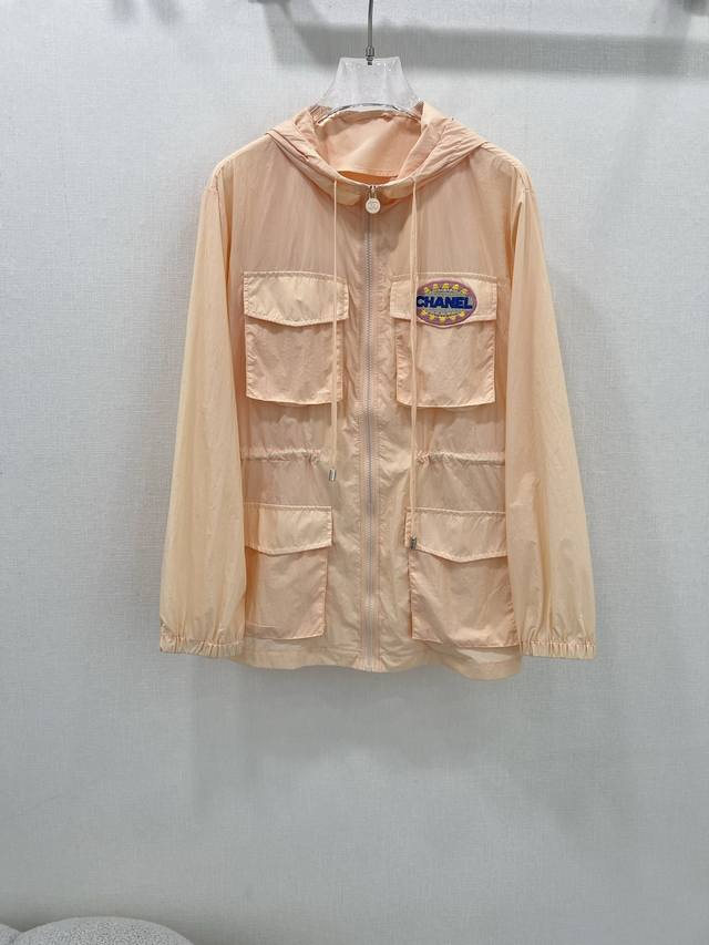 chan*L 25 New Vintage Used Thin Jacket Sun Protection Jacket Four Pockets On