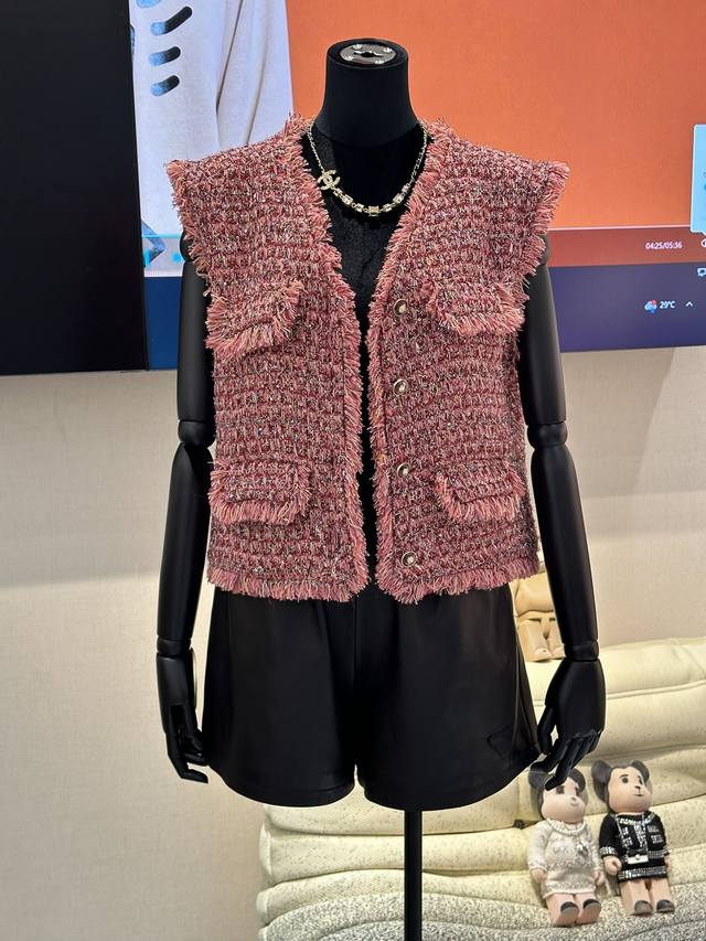 Port City Beauty] Small Chanel Style Vest Lady High-End Light Luxury Size 36 38