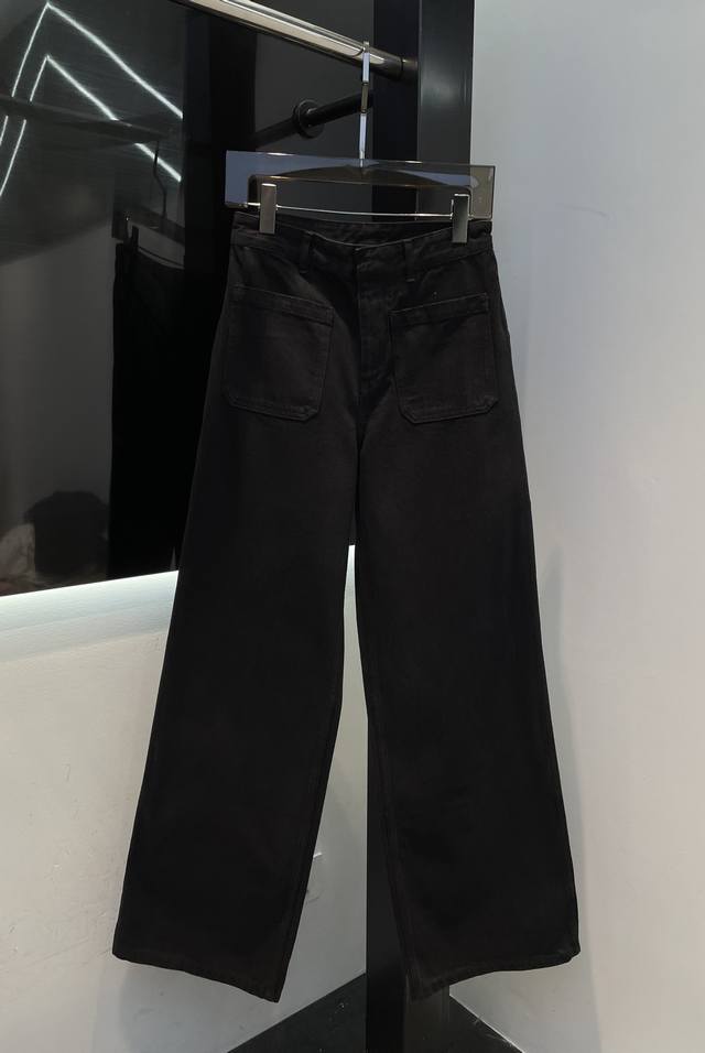 dior New Spring High Waist Denim Trousers Imported Denim Washed Denim Fabric