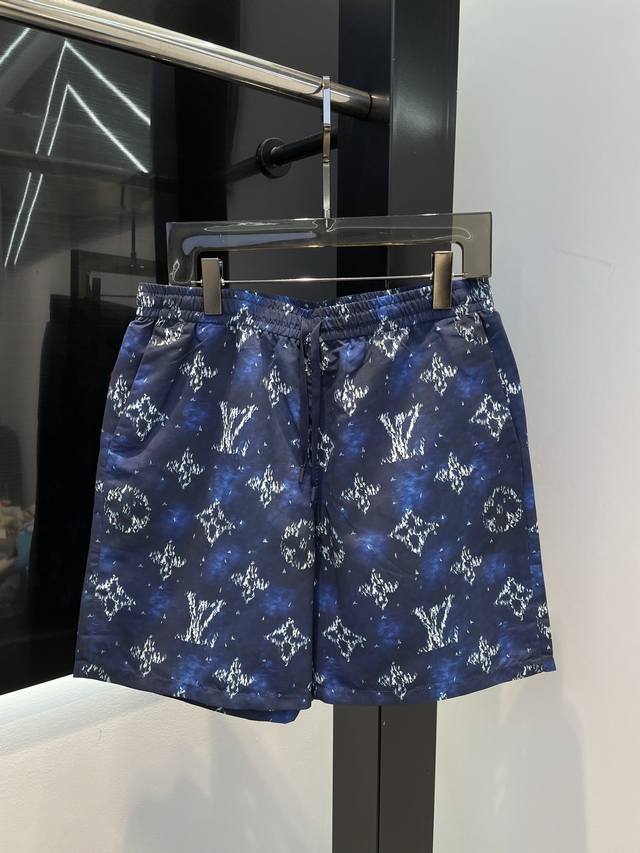 lv*Sail Print Shorts Process Description Cotton Poplin Is Dyed With Deep Colo