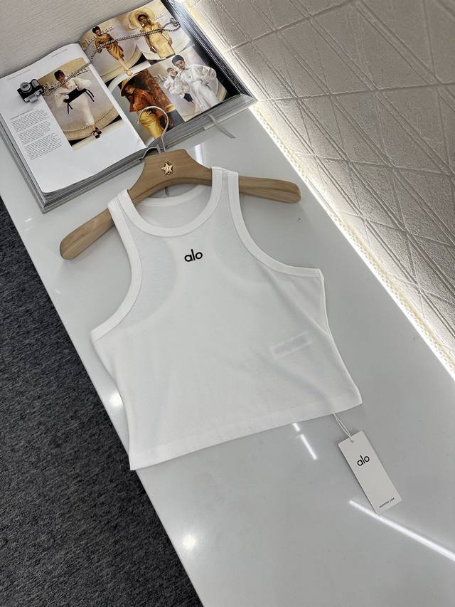 alo*2025 New Arrivals I-Shaped Embroidered Cotton Vest Customized Yb Twill Co