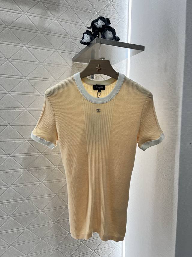 chane*2025 New Arrivals Slim Fit Knitted Short Sleeves Customized Yb Cotton Y