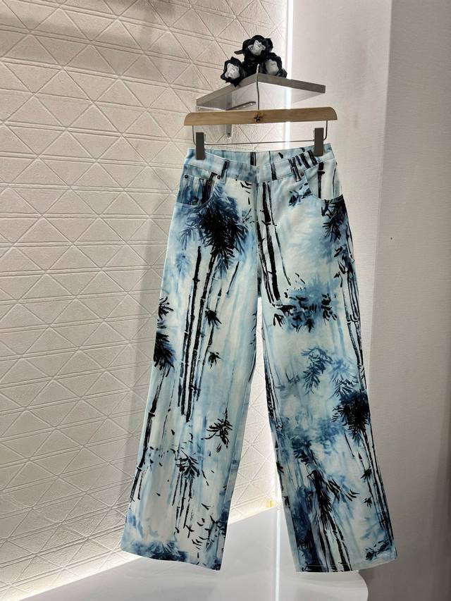 dio*2025 New Arrivals Positioning Print Denim Pocket Trousers Customized Yb T
