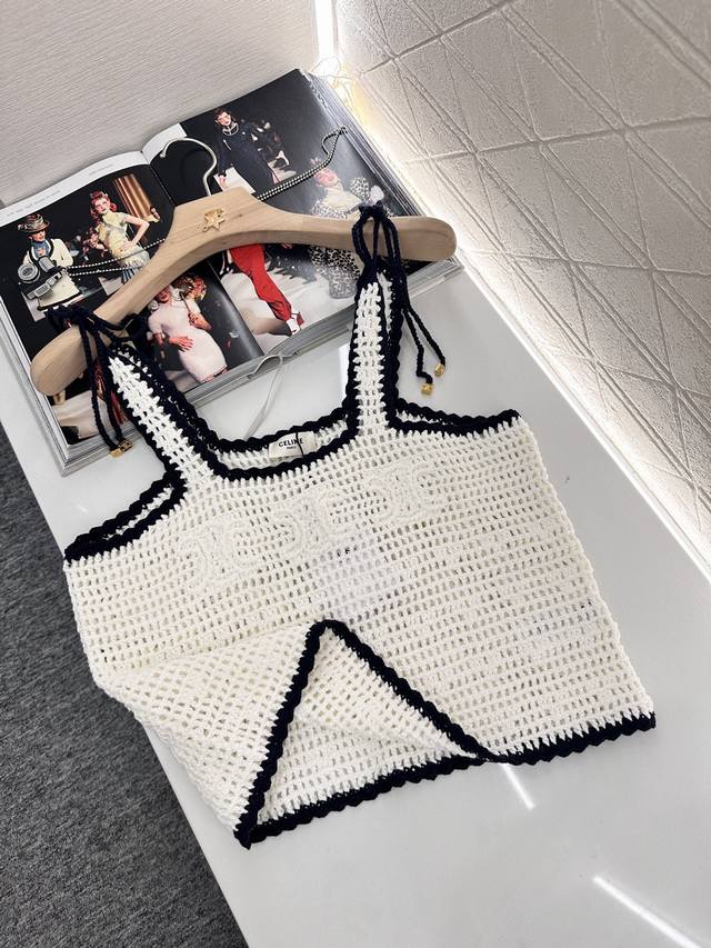 celin*2025 New Arrivals Hand-Crocheted Knitted Camisole Customized Yb Cotton
