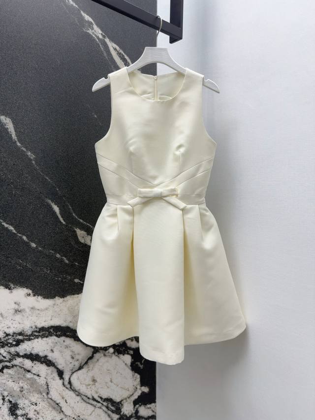 cd 25Ss Spring And Summer New Bow Sleeveless Mini Dress With Waisted Skirt, P
