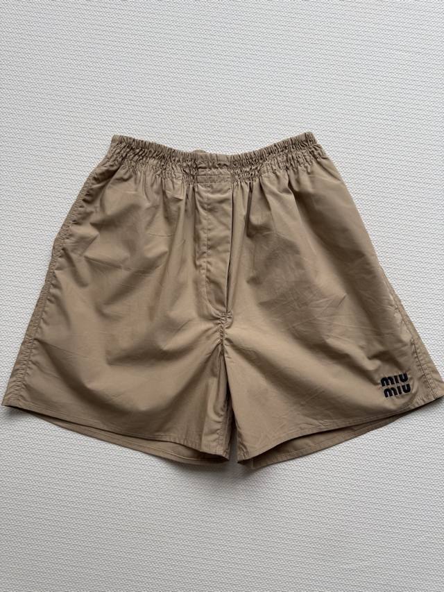 miumi*2025 New Shorts Customized Yb Twill Cotton Material Soft, Skin-Friendly