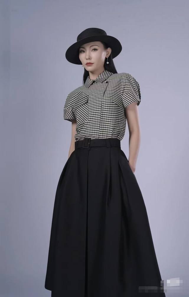 Dior Suit New Summer Fashion Irregular Design Retro Plaid Foreign Style Short-Sl